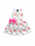 Girls Pink Castle Tank Dress with Matching Bow - Bowtism